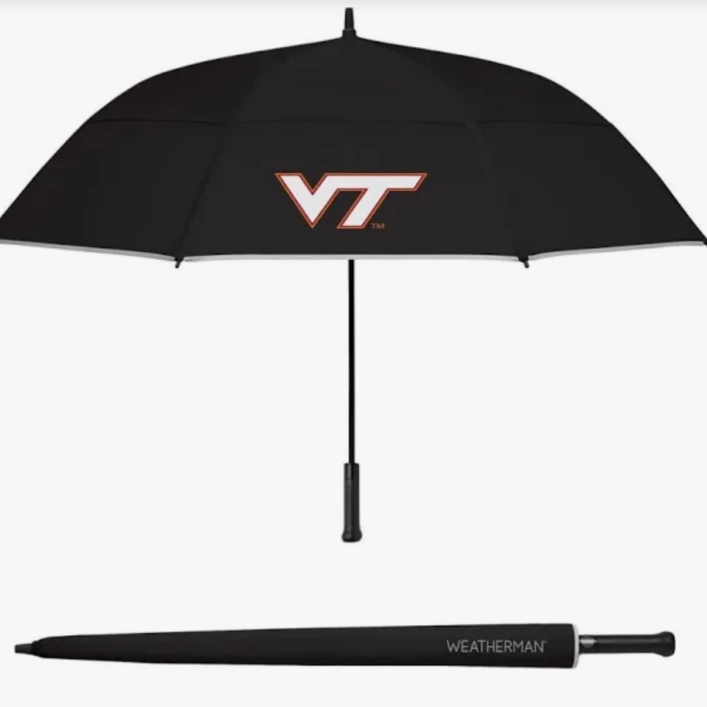 New Weatherman Virginia Tech 68” Golf Umbrella